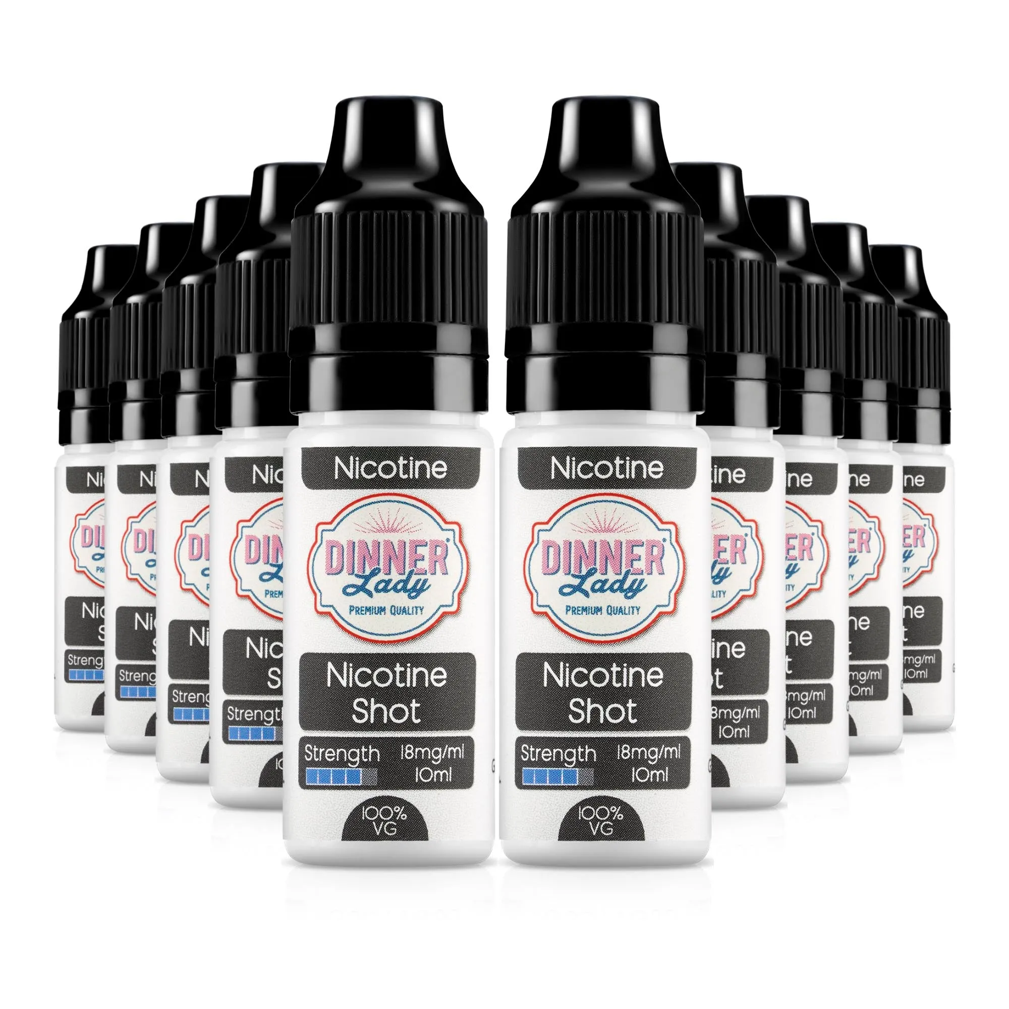 10 Bottles - Nicotine Shot 10ml 18mg
