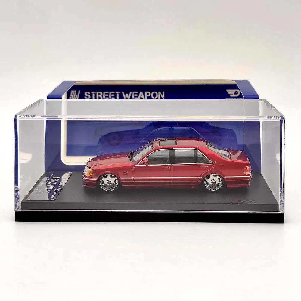 1/64 Street Weapon Benz W140 S600 Red Limited 499 Diecast Model Car Collection