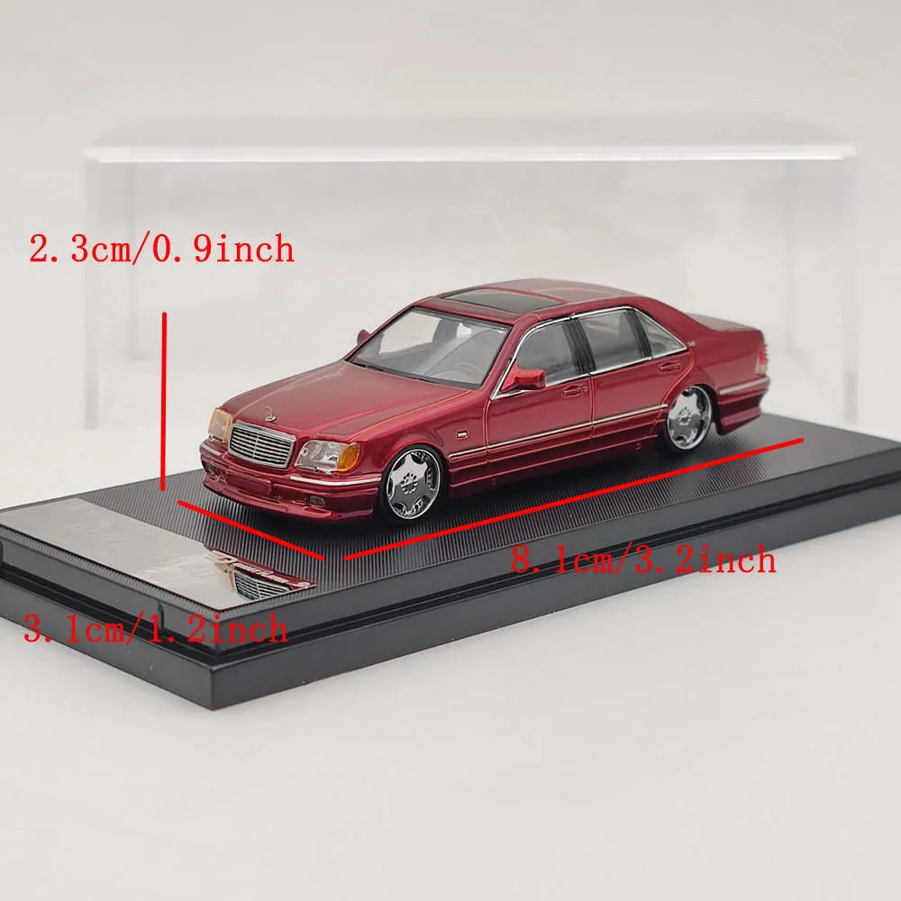 1/64 Street Weapon Benz W140 S600 Red Limited 499 Diecast Model Car Collection