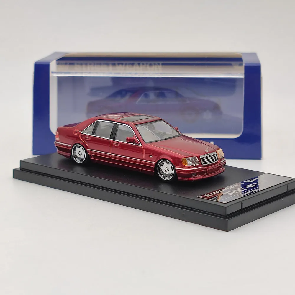 1/64 Street Weapon Benz W140 S600 Red Limited 499 Diecast Model Car Collection