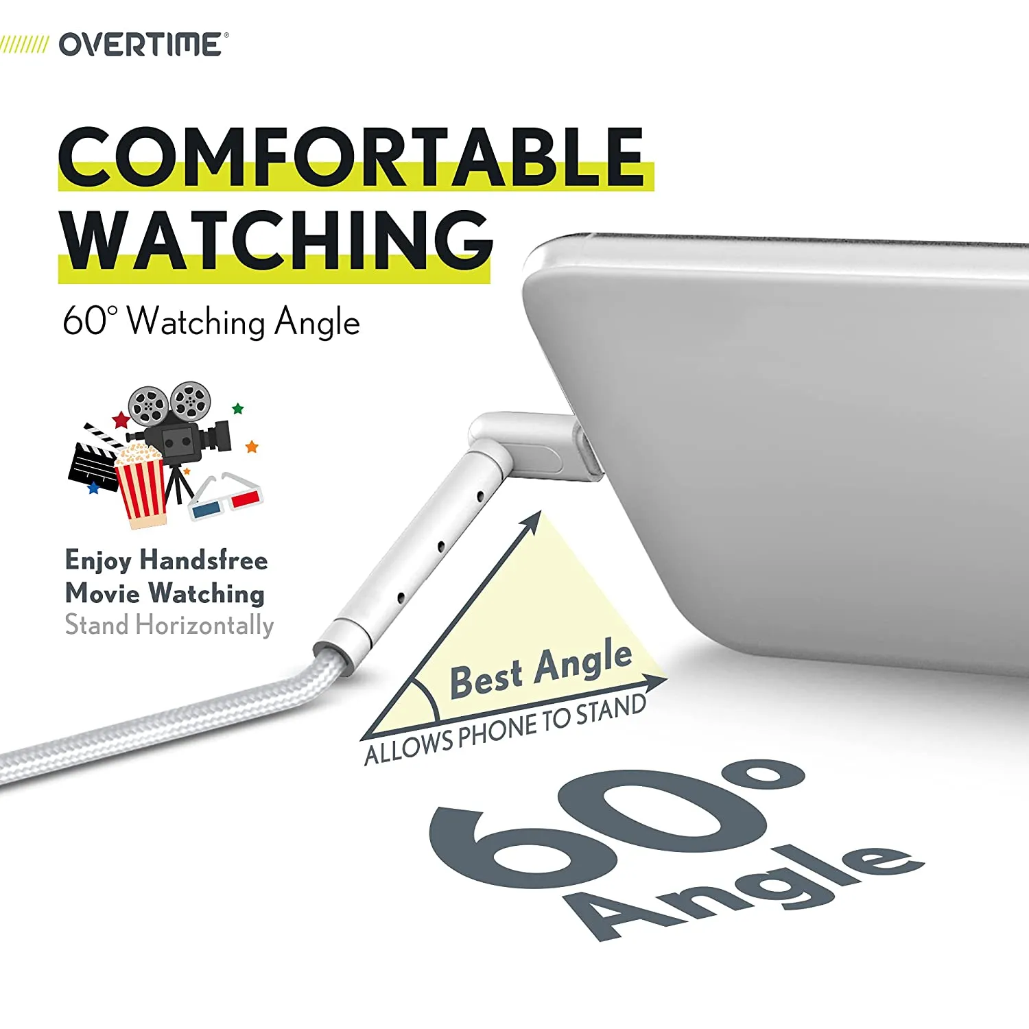 2-in-1 Charging Cable with Built-in Stand