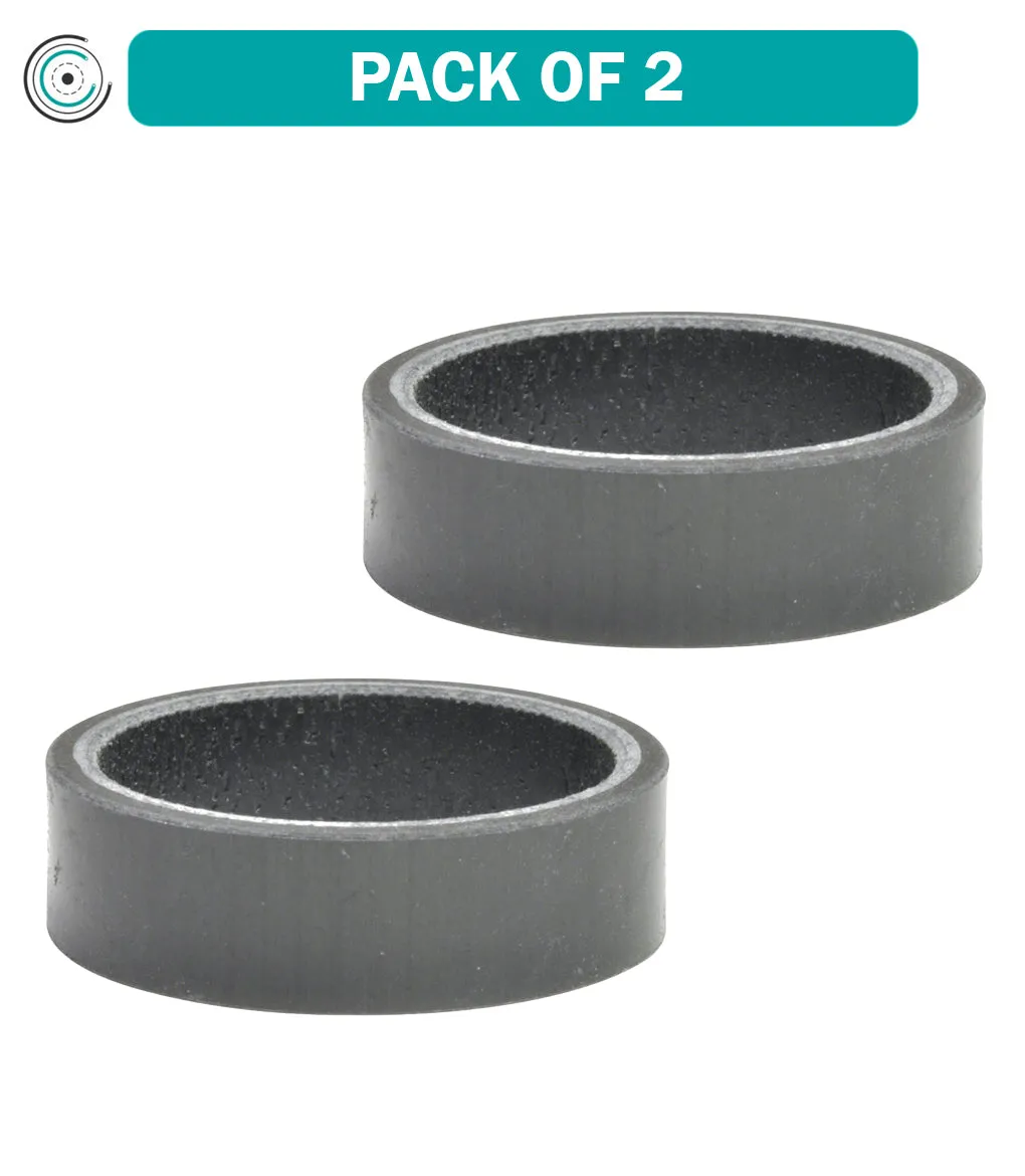 2 Pack Wheels Manufacturing Carbon Headset Spacer - 1-1/8", 10mm, Gloss, 1-Each
