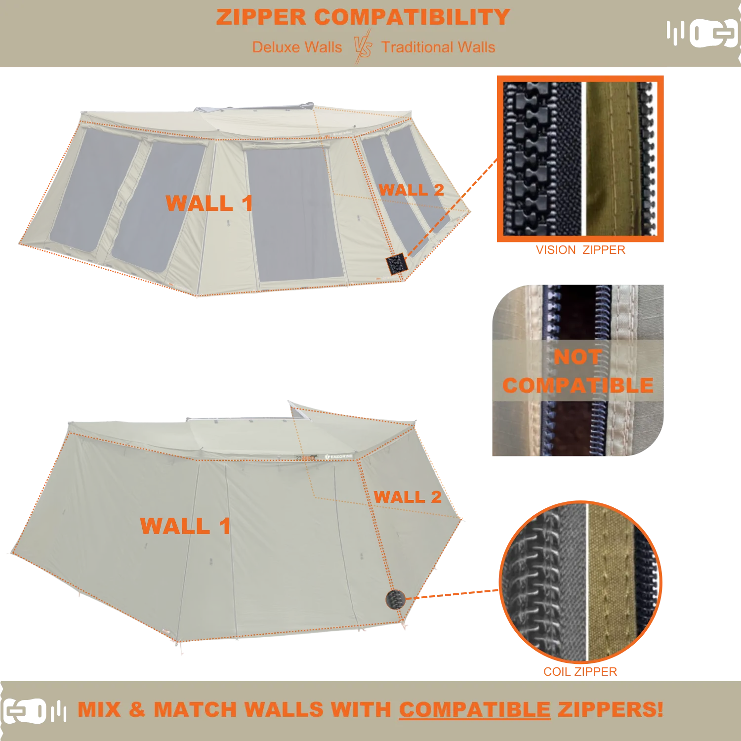 23ZERO 270° Peregrine Awning Solid Walls 1.0 (Fits PRO 5 – Left Only)