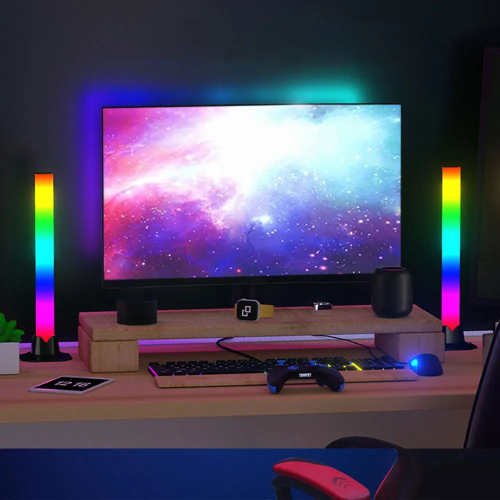 2Pcs RGB LED Light Bars Multicolor Atmosphere Lights  APP Control  Gaming and TV Backlight
