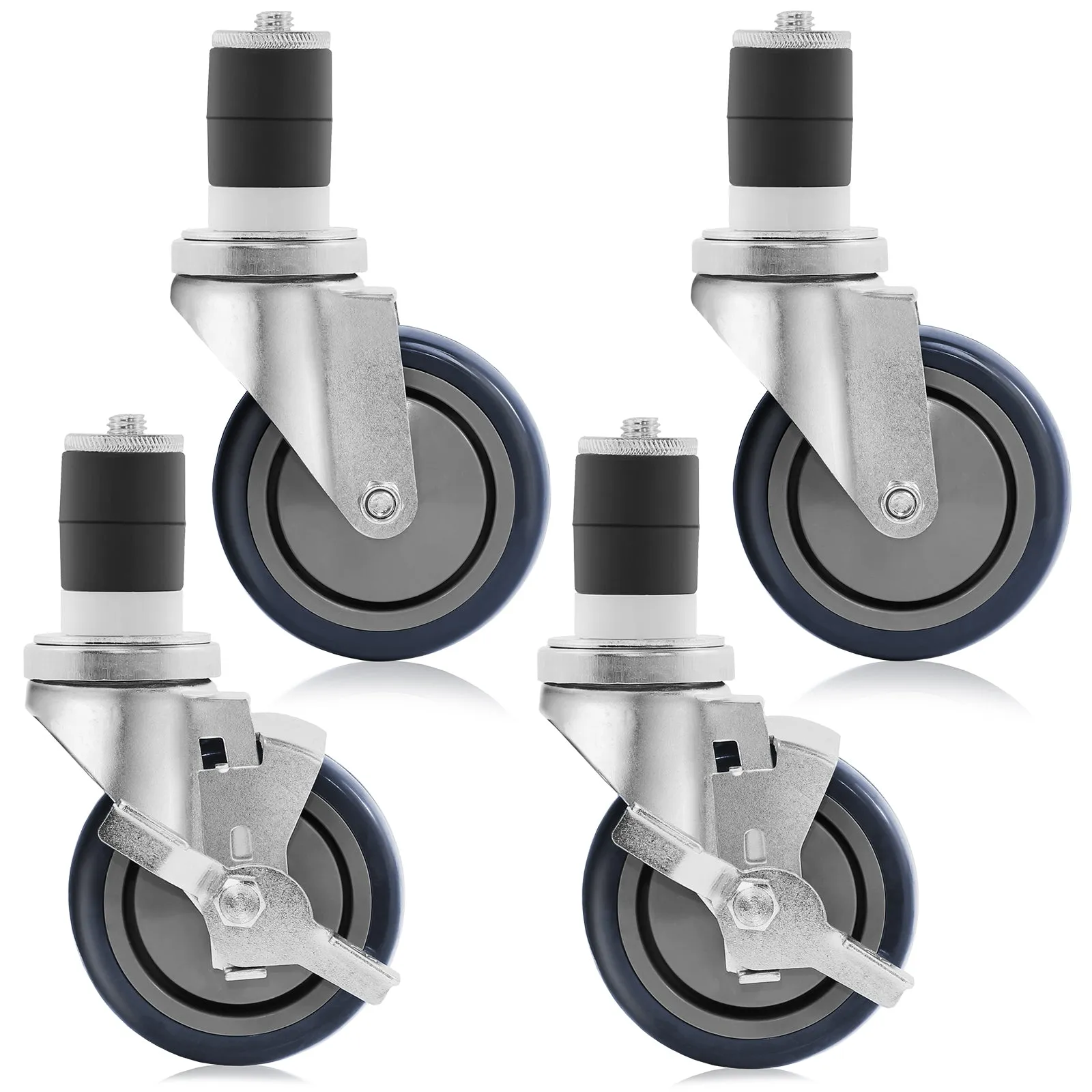 4 Inch Caster Wheel Set for Commercial Prep Tables