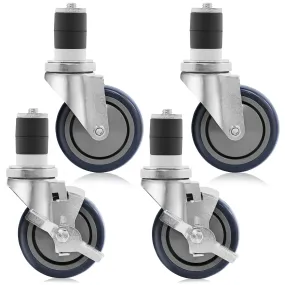 4 Inch Caster Wheel Set for Commercial Prep Tables