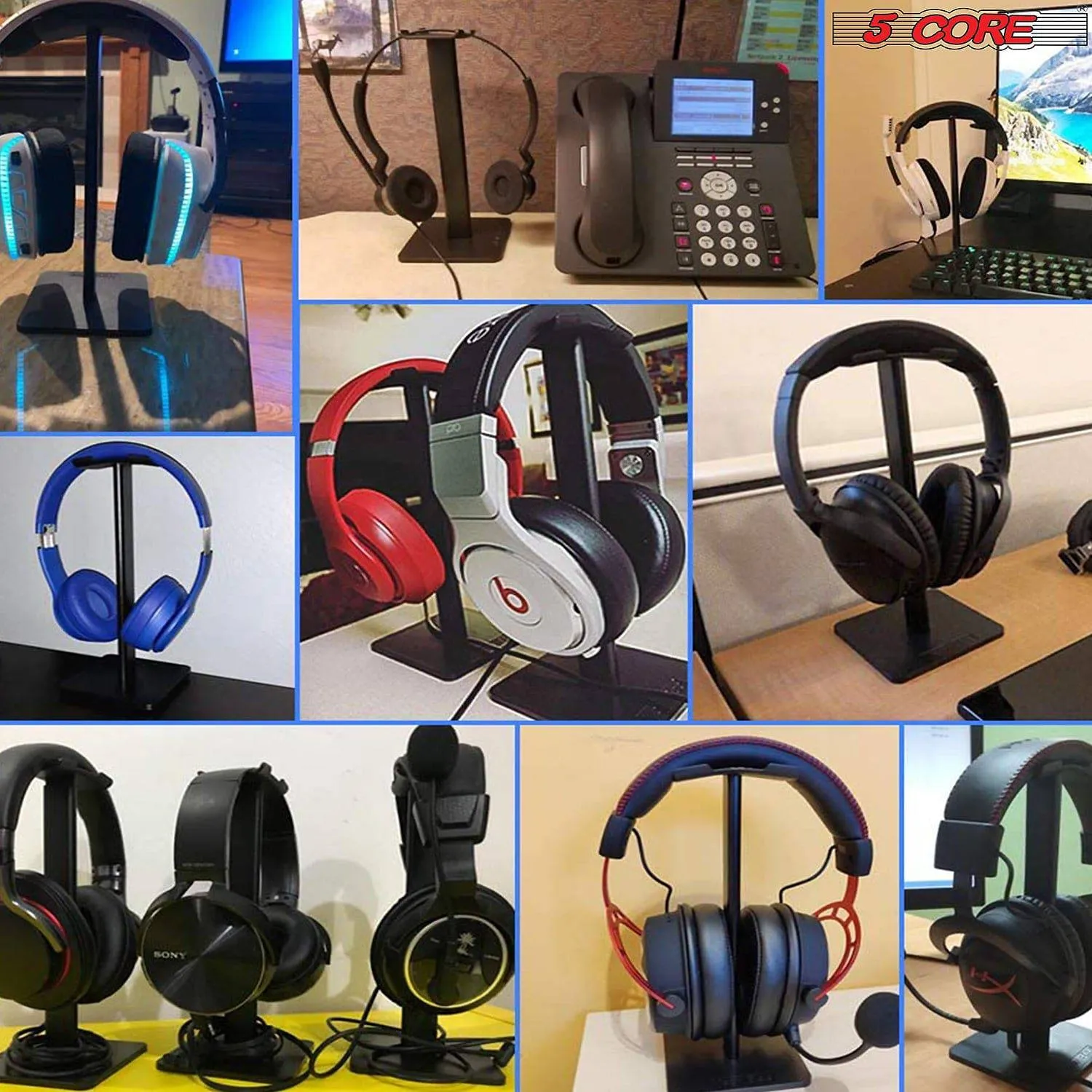 5 CORE Headphone Stand Headset Holder with Aluminum Supporting Bar
