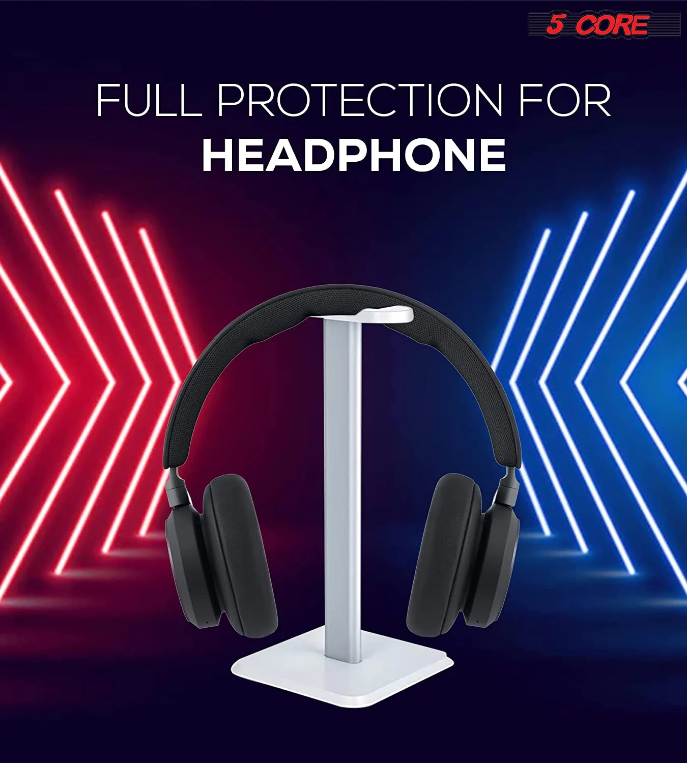 5 CORE Headphone Stand Headset Holder with Aluminum Supporting Bar