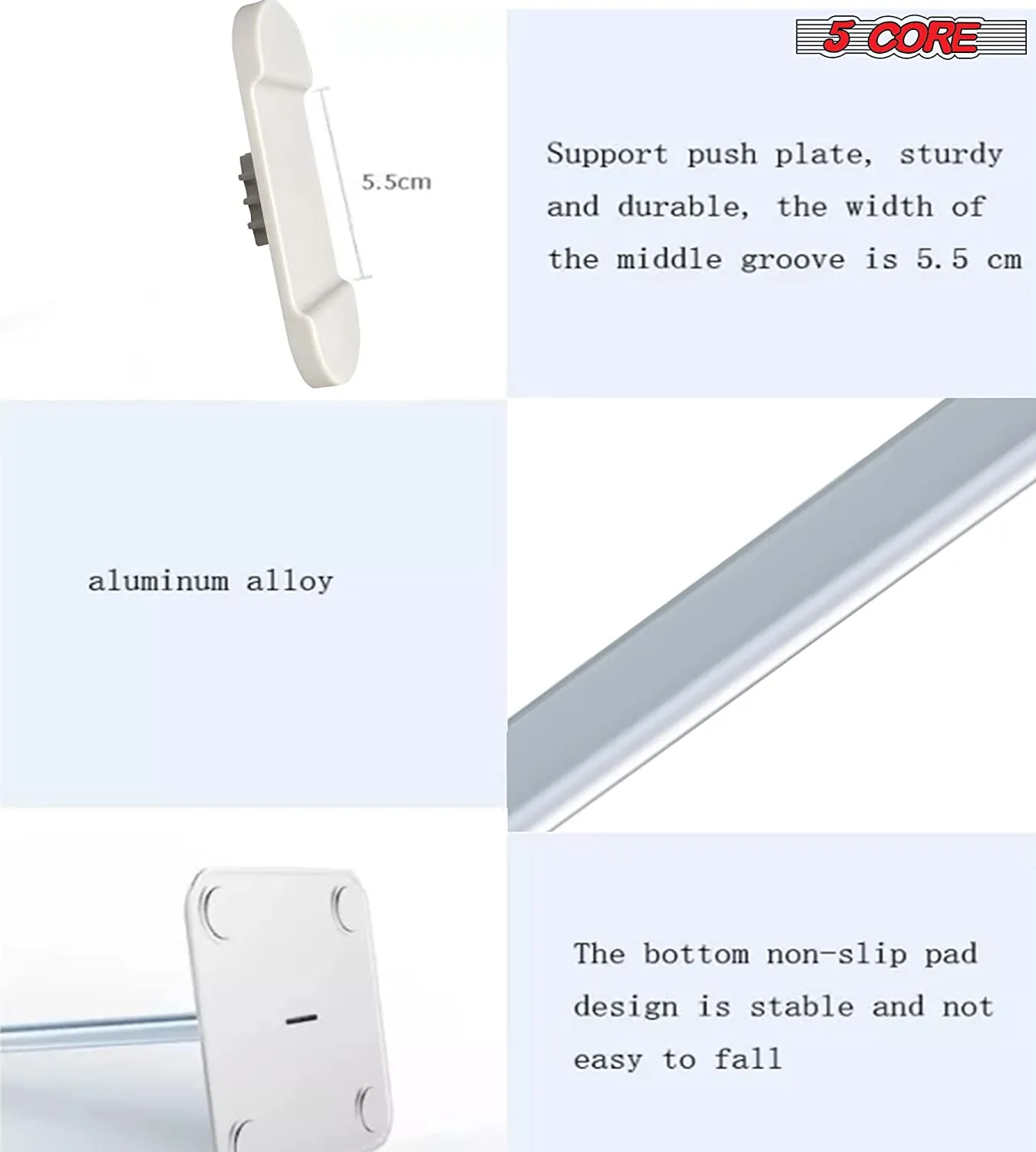 5 CORE Headphone Stand Headset Holder with Aluminum Supporting Bar