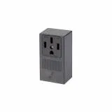55050-P00 Leviton 50 Amp, 125/250 Volt, NEMA 14-50R, 3P, 4W, Surface MTG Receptacle, Straight Blade - Black