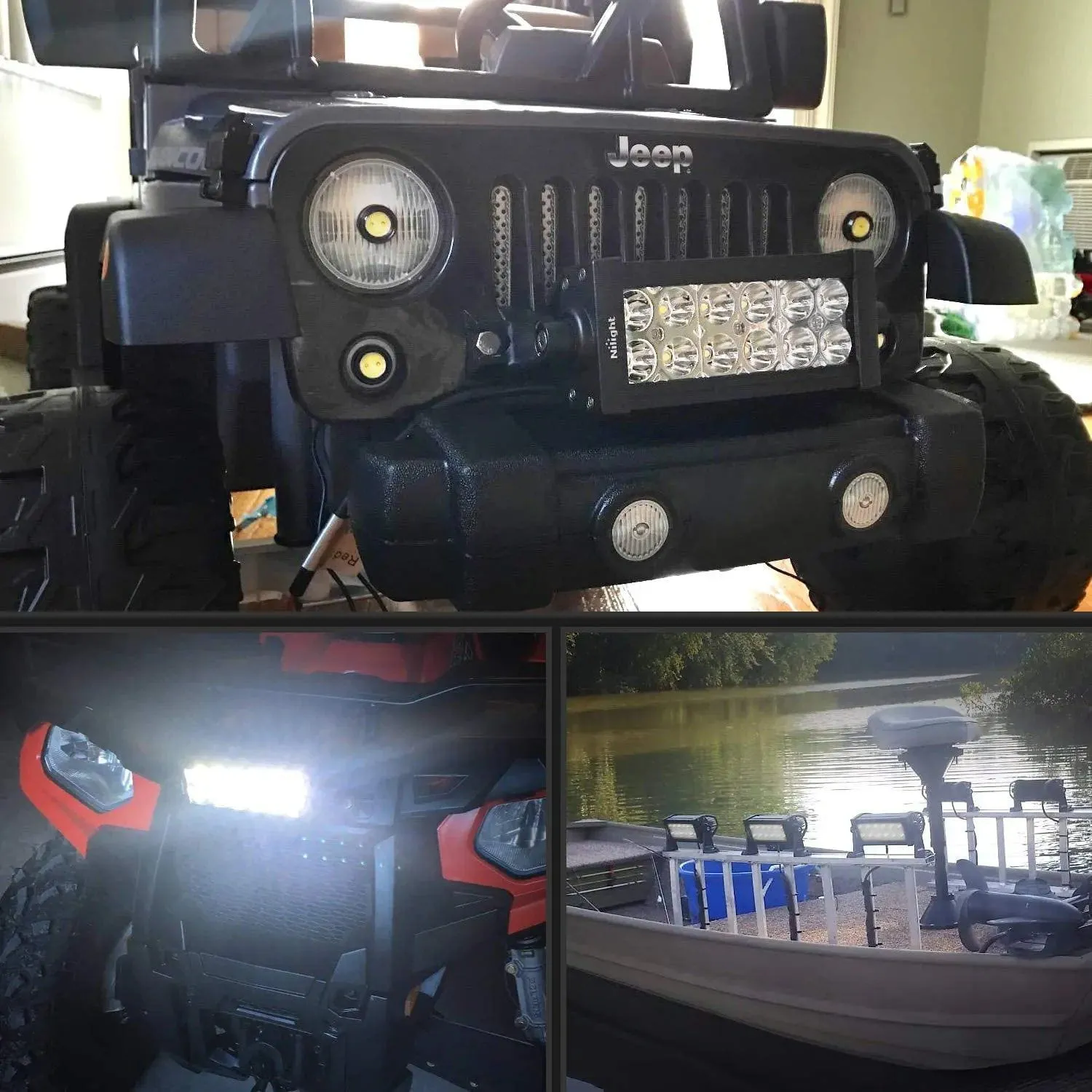 7.5 Inch 36W Double Row Spot Led Light Bars (Pair)
