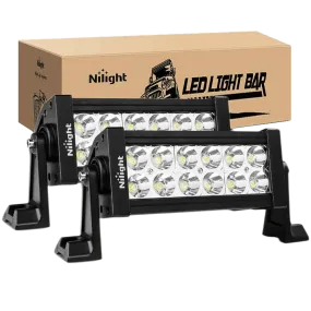 7.5 Inch 36W Double Row Spot Led Light Bars (Pair)