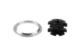 Alloy 1 1/8" headset crown race and starnut