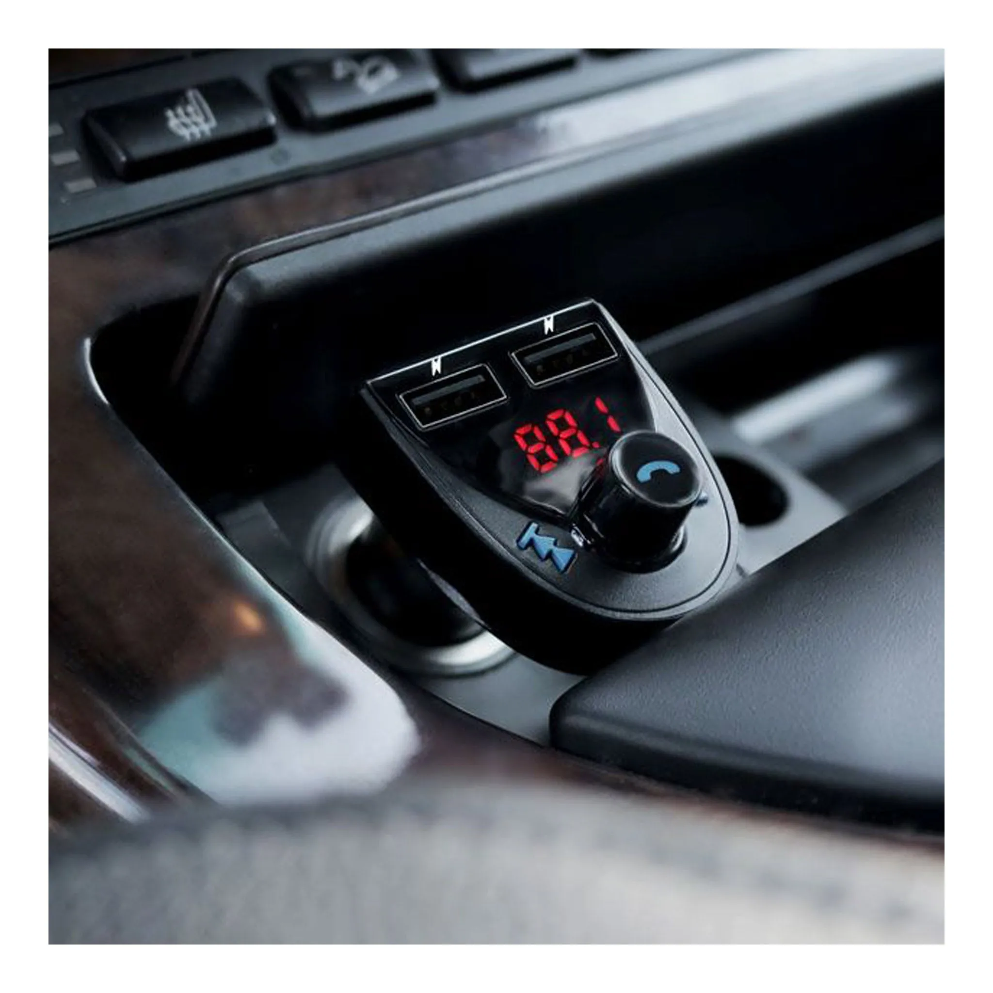 Aluratek ABF01F 12V Bluetooth Audio Receiver and FM Transmitter