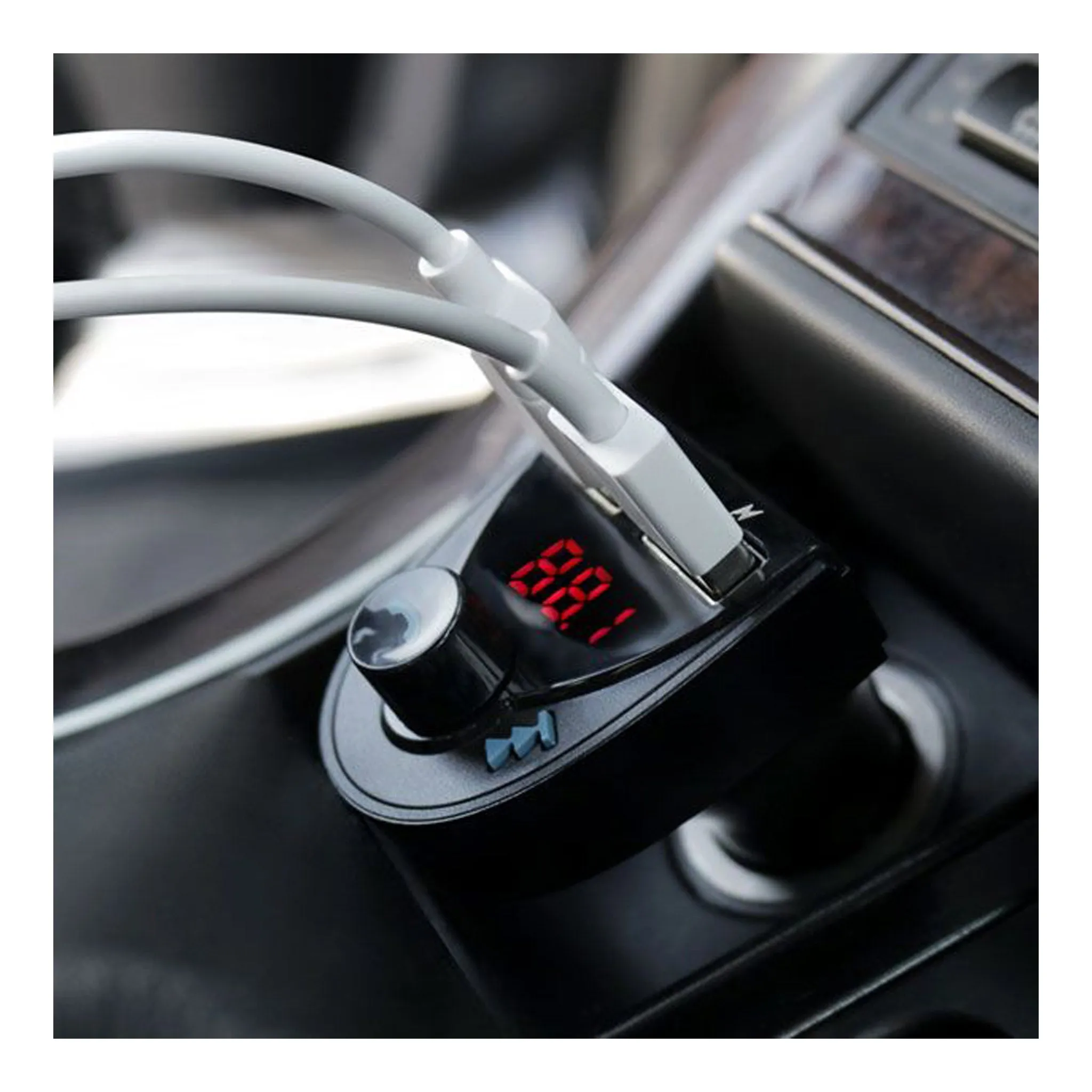 Aluratek ABF01F 12V Bluetooth Audio Receiver and FM Transmitter