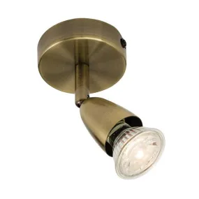 Amalfi 50 Watt GU10 Antique Brass Single Spot Light
