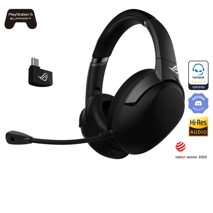 ASUS ROG STRIX GO 2.4 | AI-Powered Noise-cancelling Wireless Gaming Headset