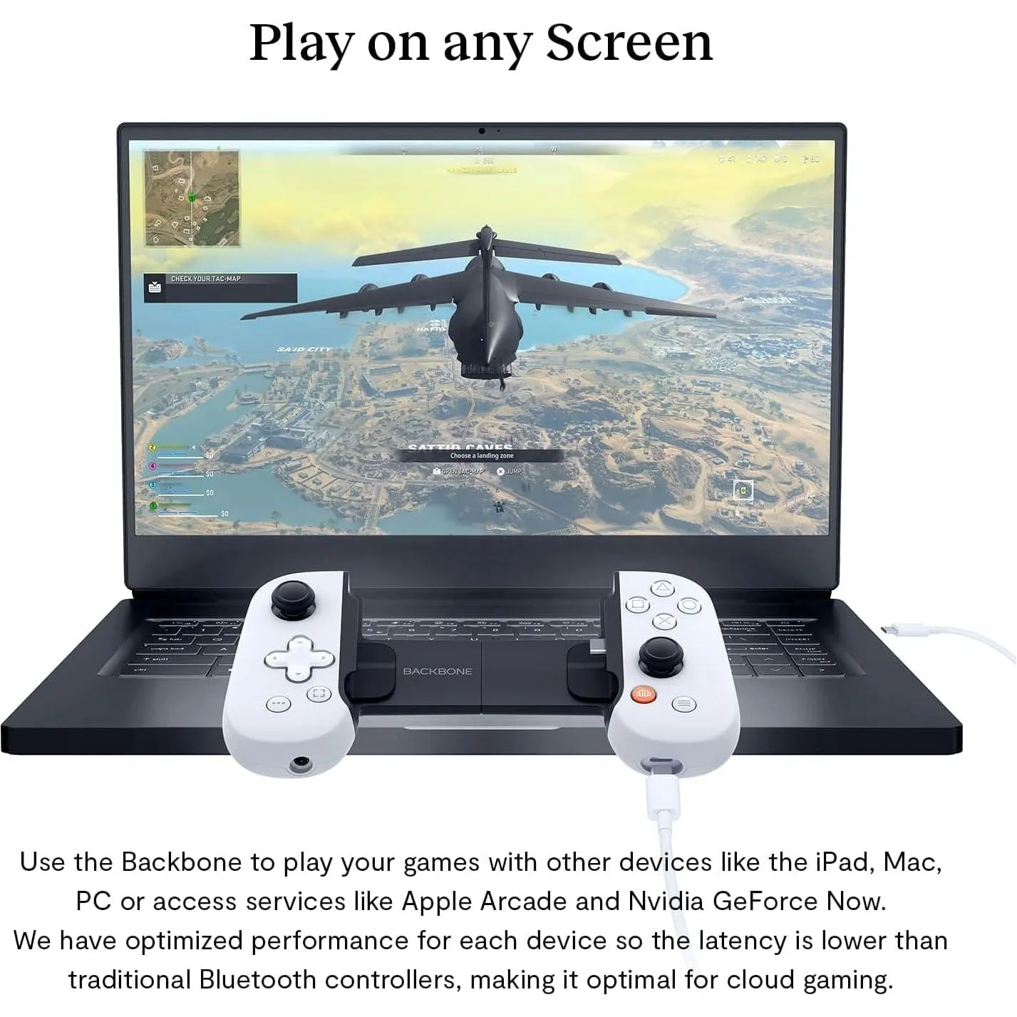BACKBONE One Mobile Gaming Controller for Android (USB-C) - PlayStation Edition - Turn Your Phone into a Gaming Console - White