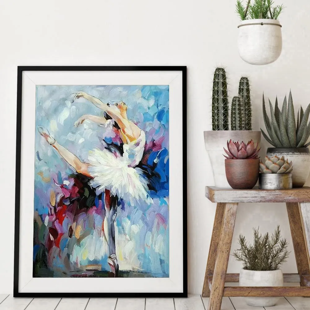 Ballet Girl - 5D DIY Round Drill Diamond Painting (Canvas 30x40cm/11.81x15.71in )