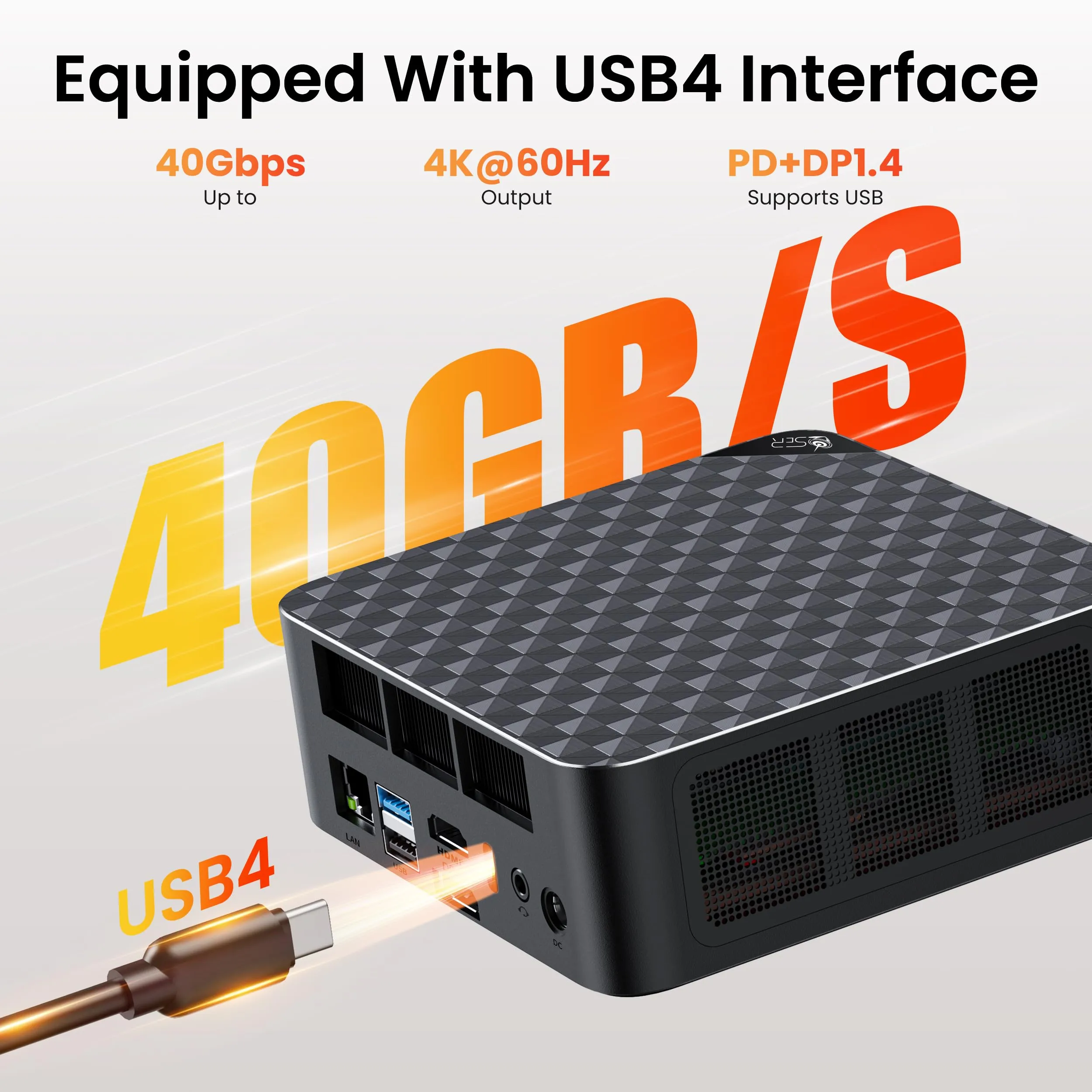 Beelink SER6 Mini PC AMD Ryzen 9 6900HX, 32GB DDR5 RAM 1TB PCIE4.0 SSD Mini Gaming PC with AMD Radeon 680M, Triple Display/ USB4.0/ WiFi6/ BT5.2/2.5Gbps LAN Mini Computer