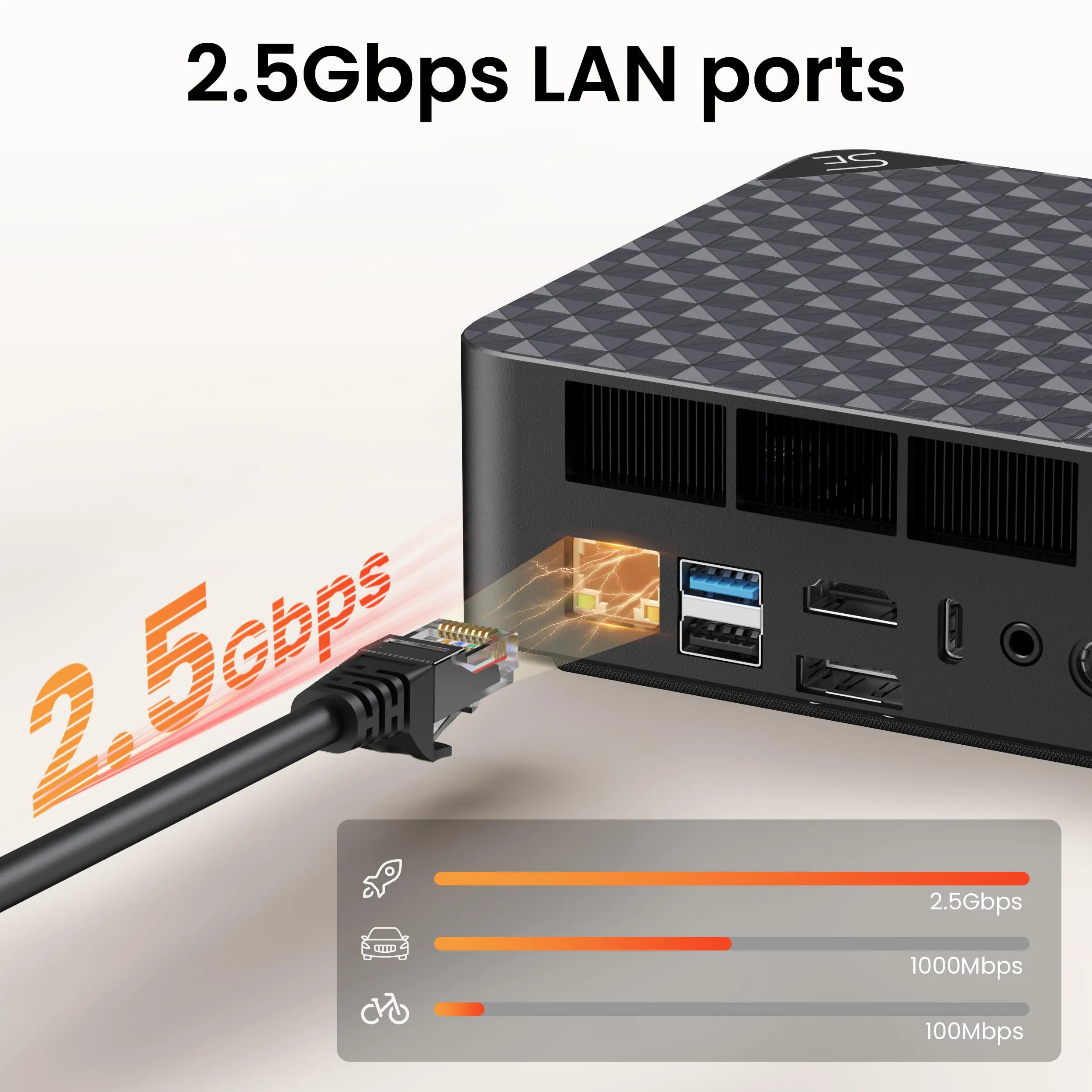 Beelink SER6 Mini PC AMD Ryzen 9 6900HX, 32GB DDR5 RAM 1TB PCIE4.0 SSD Mini Gaming PC with AMD Radeon 680M, Triple Display/ USB4.0/ WiFi6/ BT5.2/2.5Gbps LAN Mini Computer