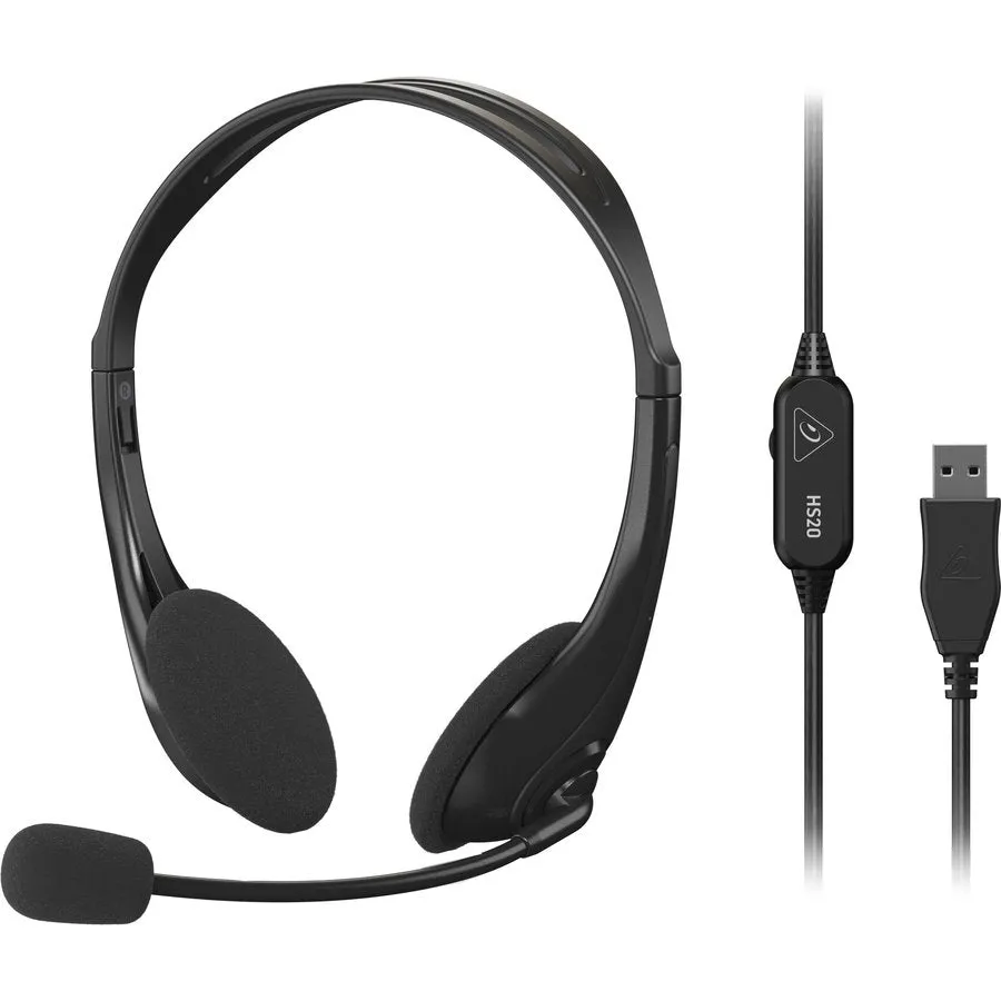 Behringer HS20 USB Stereo Headset with Swivel Microphone