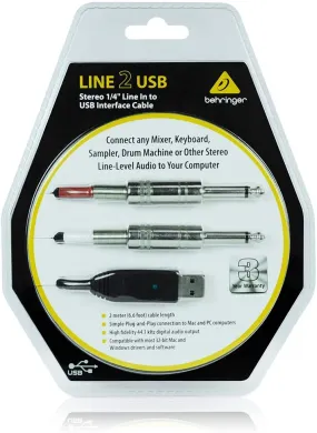 Behringer Line2USB Stereo 1/4 inch Line to USB Audio Interface