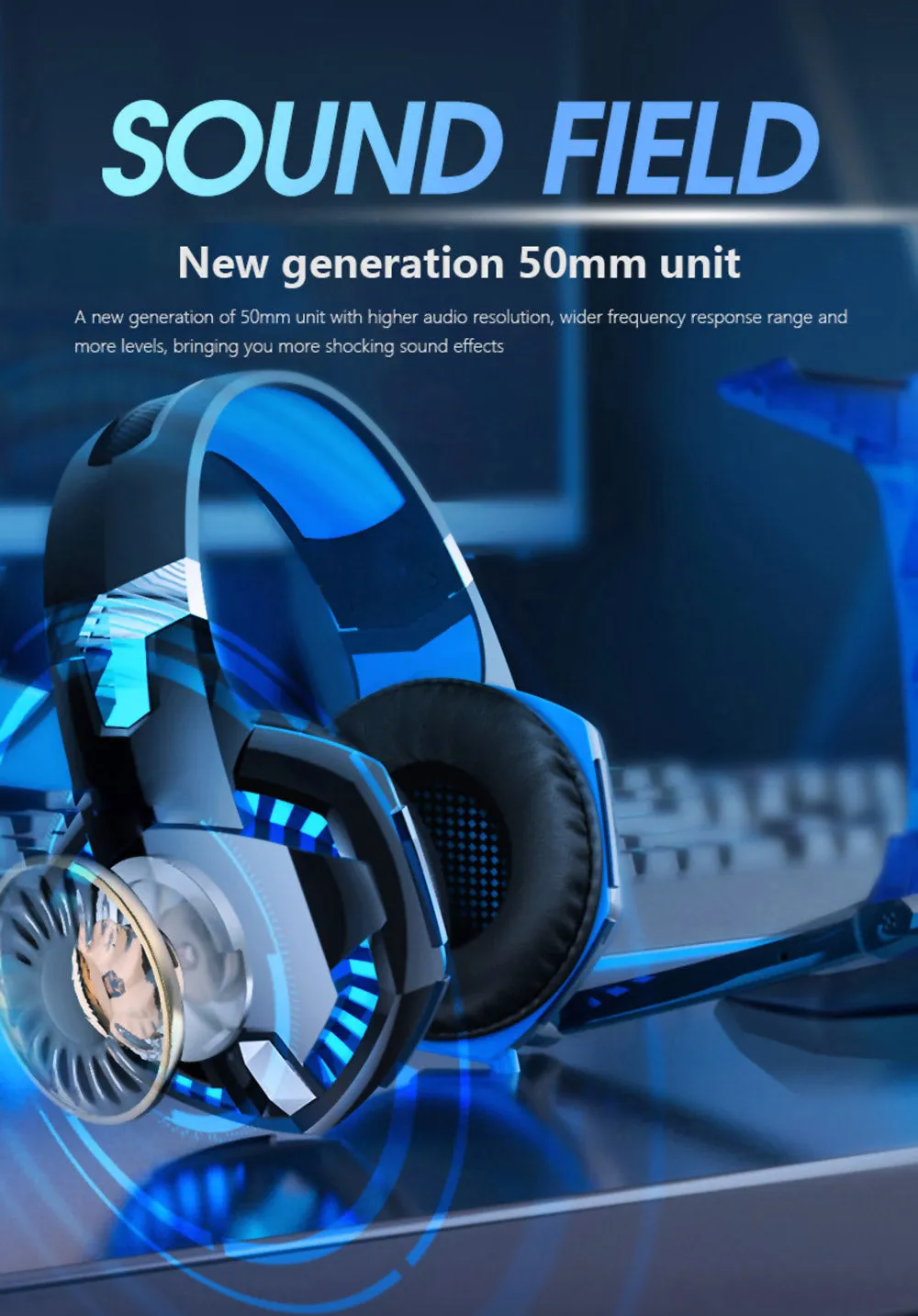 Best Gaming Headphones with Mic Noise Cancellation Soft Pads Design