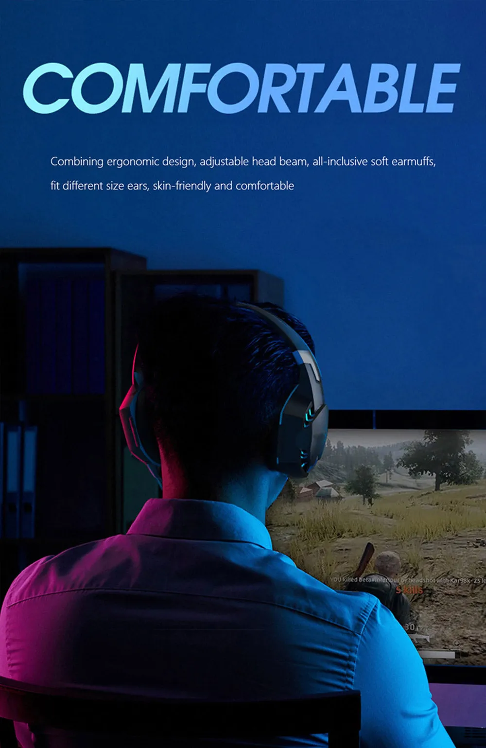 Best Gaming Headphones with Mic Noise Cancellation Soft Pads Design
