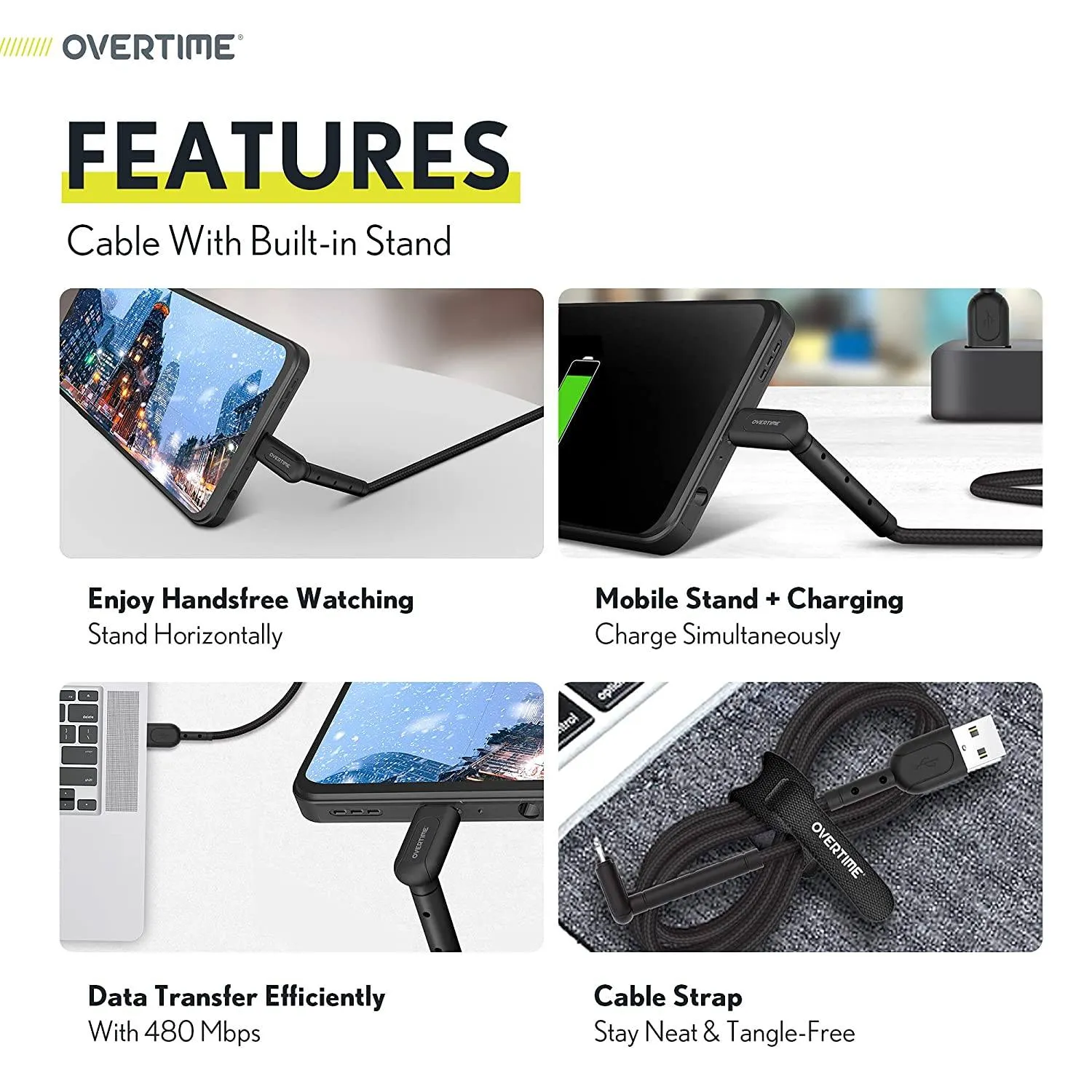 Braided Nylon High Speed Micro USB 90 Degree Charging Cable