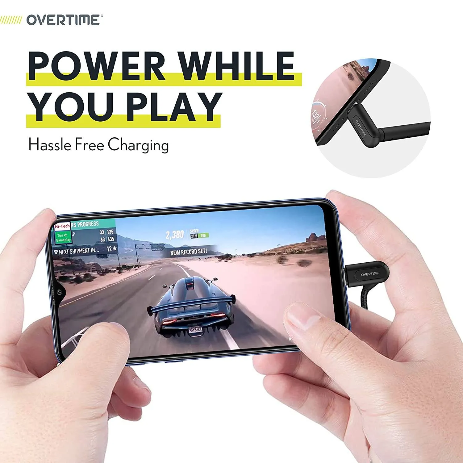 Braided Nylon High Speed Micro USB 90 Degree Charging Cable