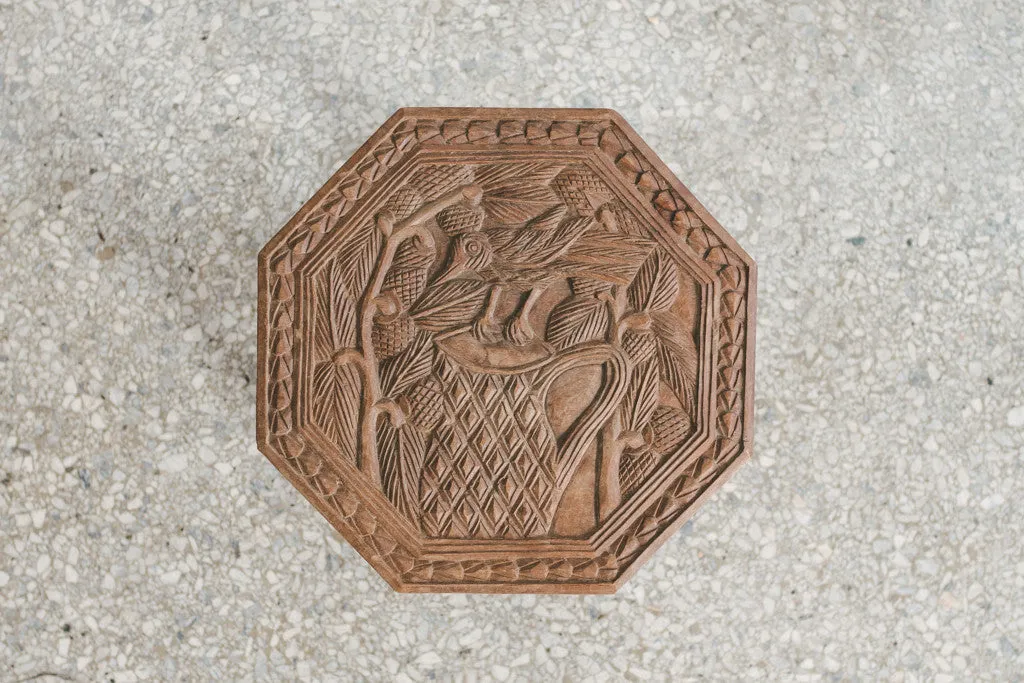 Carved Bird Table