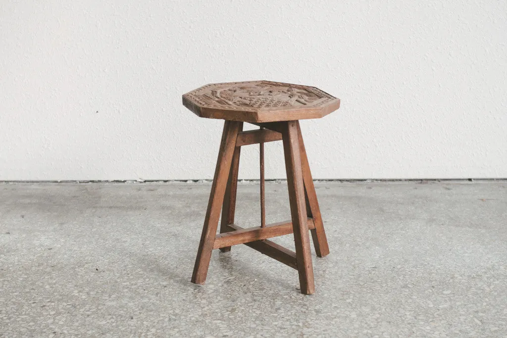 Carved Bird Table