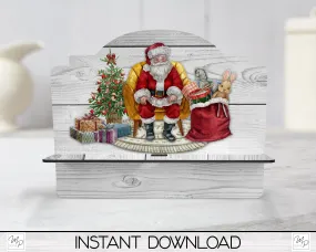 Christmas Santa Cookbook / Tablet Stand PNG for Sublimation Design, Digital Download