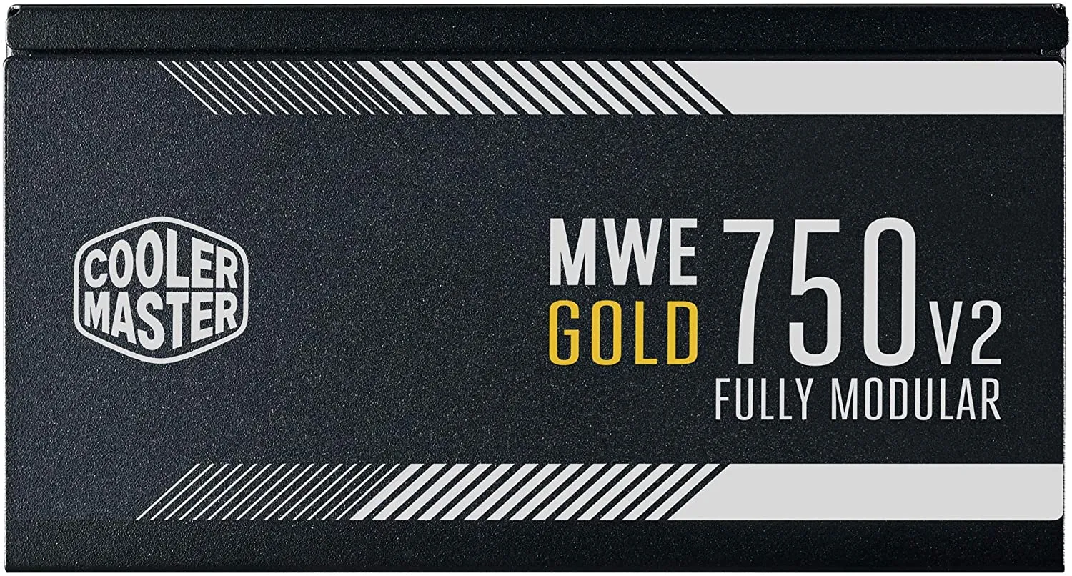 Cooler Master MWE Gold 750 V2 Full Modular, 750W, 80  Gold Efficiency, 2 EPS Connectors, 120mm HDB Fan, Semi-fanless Operation