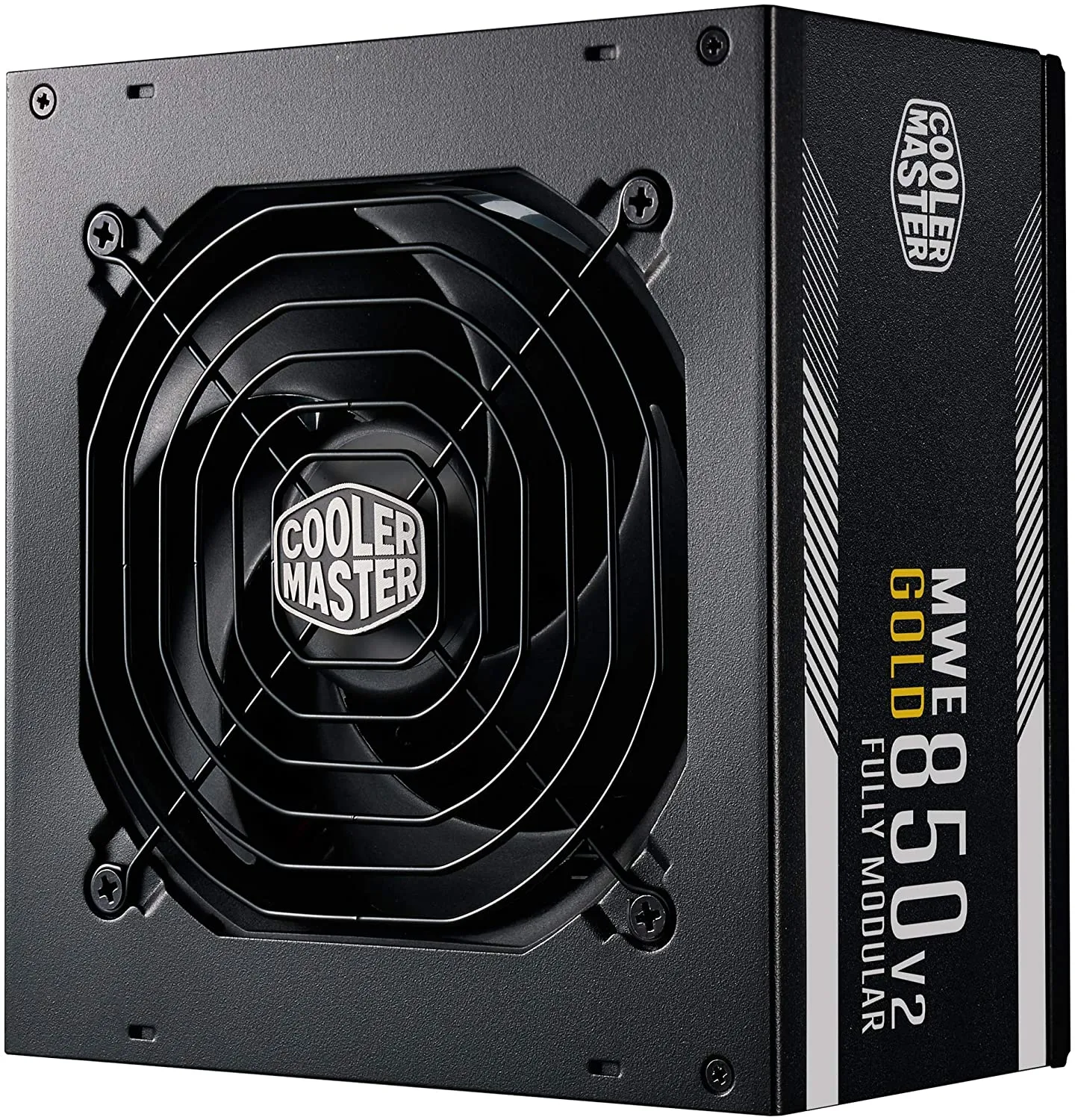 Cooler Master MWE Gold 850 V2 Full Modular, 850W, 80  Gold Efficiency, 2 EPS Connectors, 120mm HDB Fan, Semi-fanless Operation