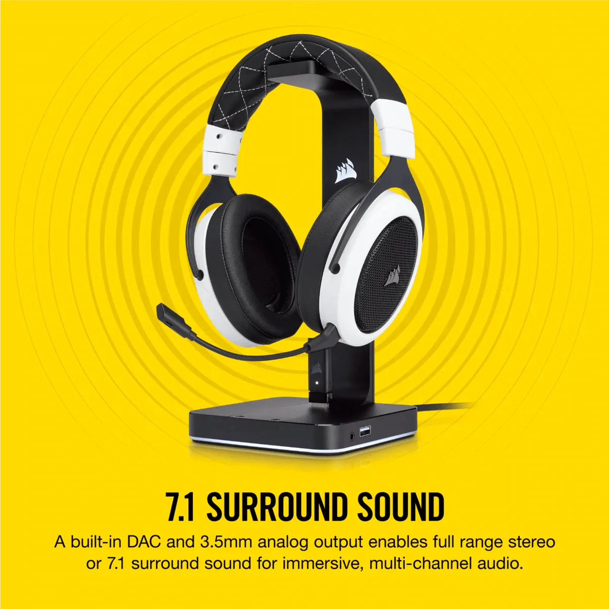 Corsair Gaming ST100 RGB Premium Headset Stand With 7.1 Surround Sound