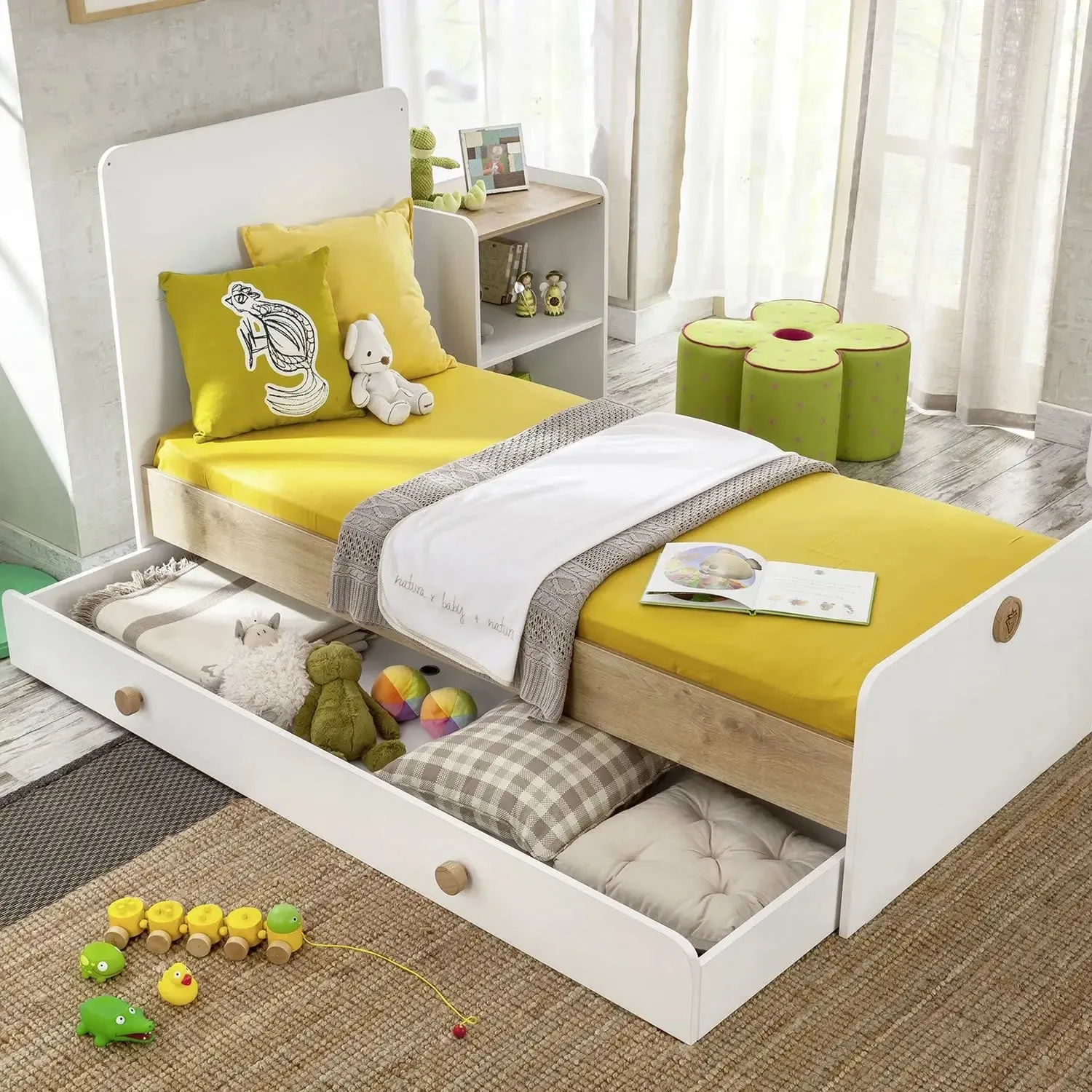 Crib Natura Baby Sl Convertible Baby Bed (w/Trundle Bed - 80x180 Cm)