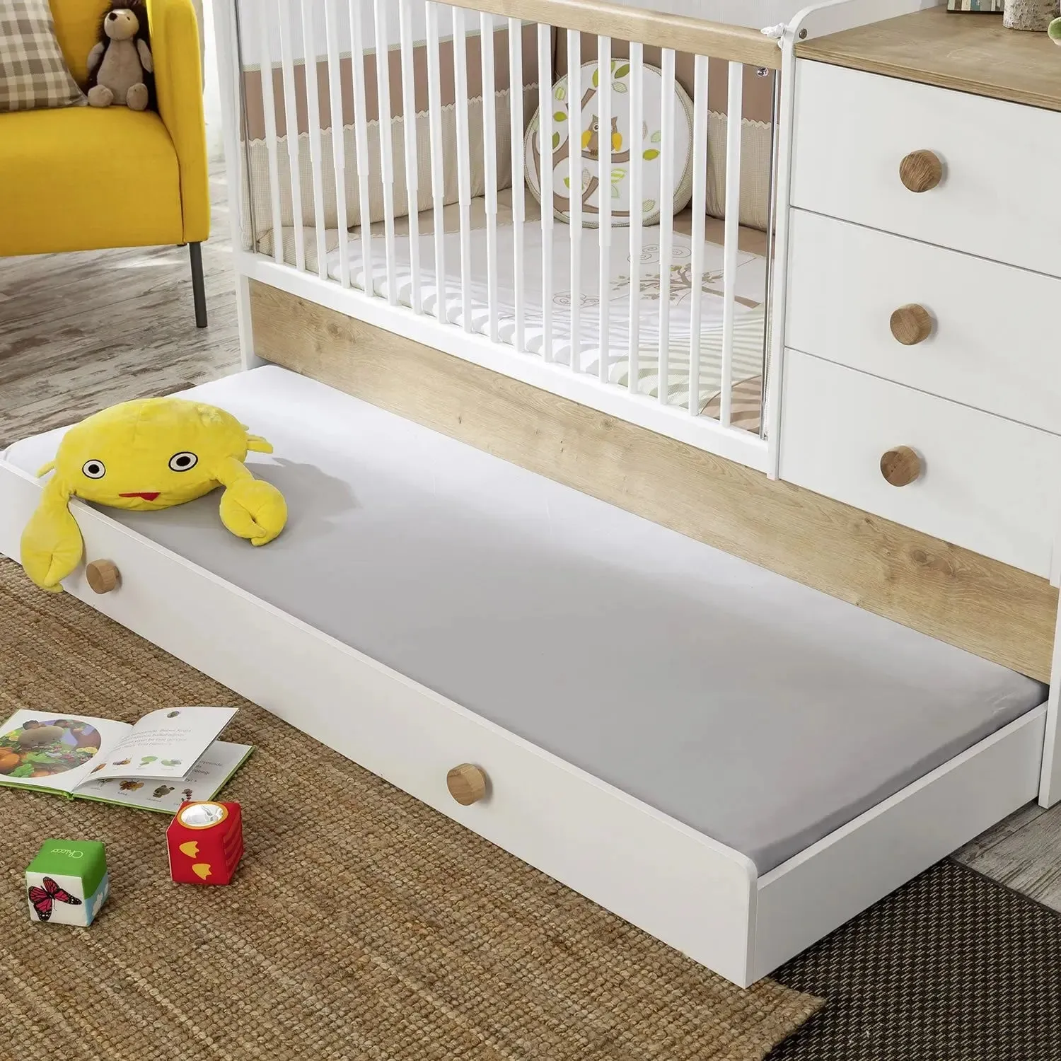 Crib Natura Baby Sl Convertible Baby Bed (w/Trundle Bed - 80x180 Cm)