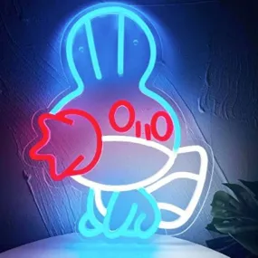 Cute Vivid Bright Baby MudKip LED Night Light Pokemon Room Wall Decor