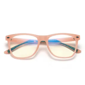 Cutie - (Age 7-12)Children Blue Light Blocking Computer Reading Gaming Glasses-Transparent Orange