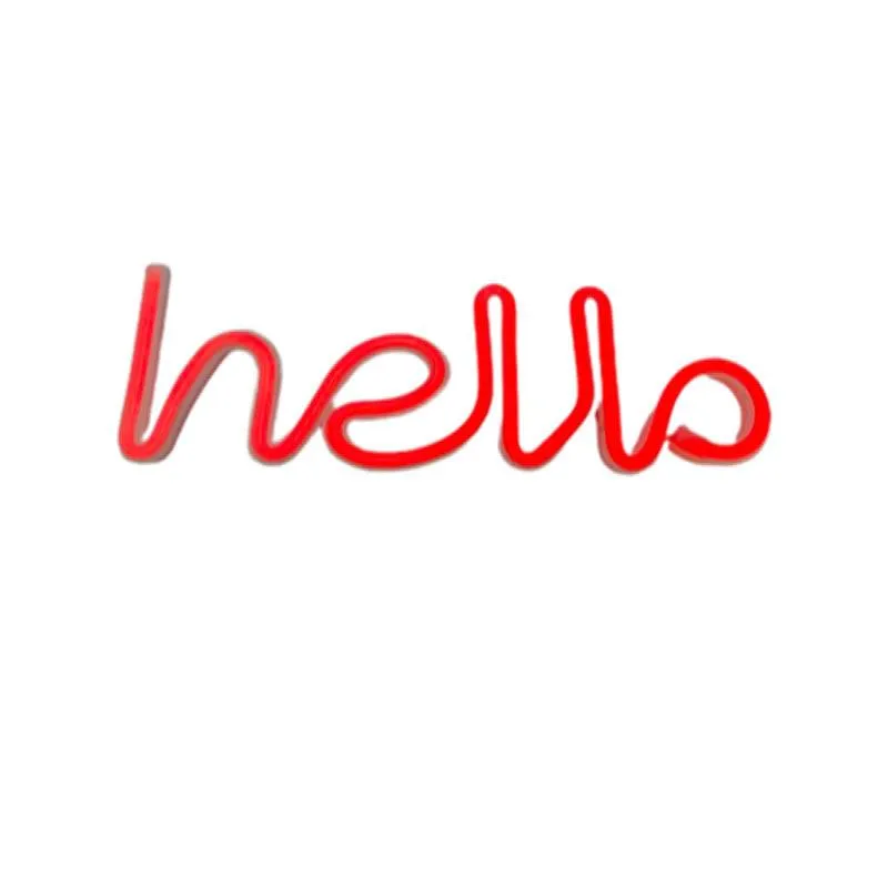 Decorative Hello Led Light Fa-A37 Red