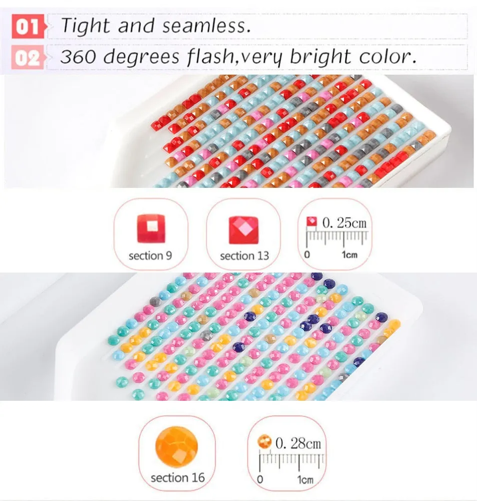 DIY Floral Diamond Painting | Pink Flowers | Full Round/Square Drill 5D Rhinestone Cross Stitch | DIY Diamond Kit