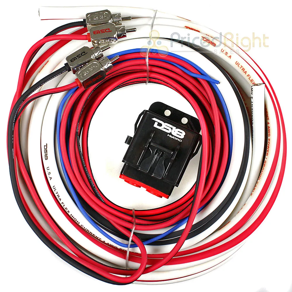 DS18 Marine Grade 4 Gauge Installation Wiring Kit OFC Tinned Copper MOFCKIT4