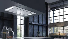 Faber 48" X 27" ceiling mount white glass island hood