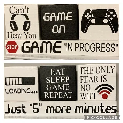 Gamer Double Sided Wood Sign Stacker DIY Kit