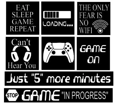 Gamer Double Sided Wood Sign Stacker DIY Kit