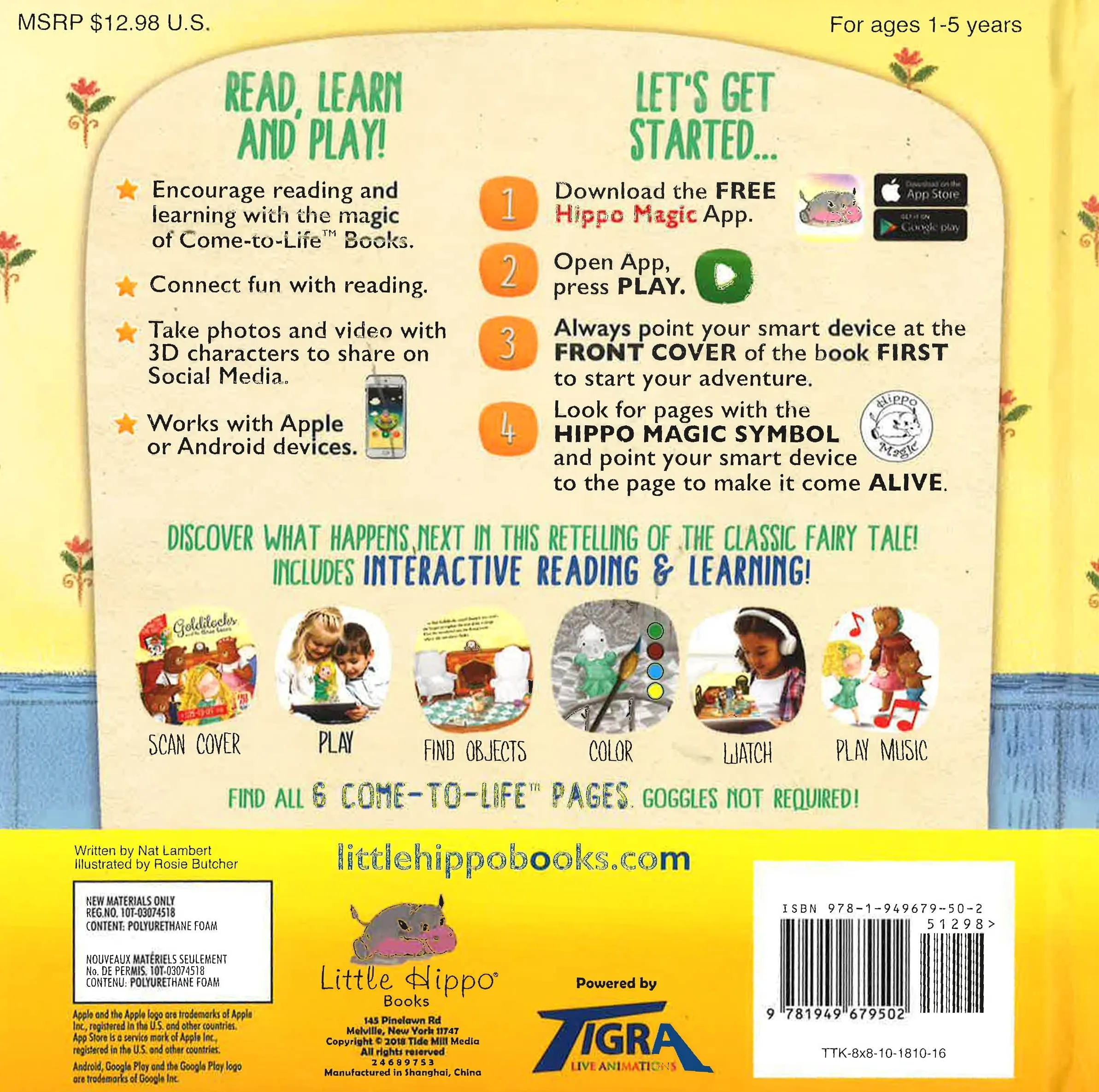 Goldilocks And The Three Bears: Come-To-Life Book