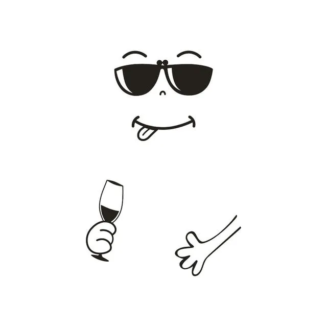 Happy  Fridge Delicious Face - Kitchen Vinyl Wall Stickers