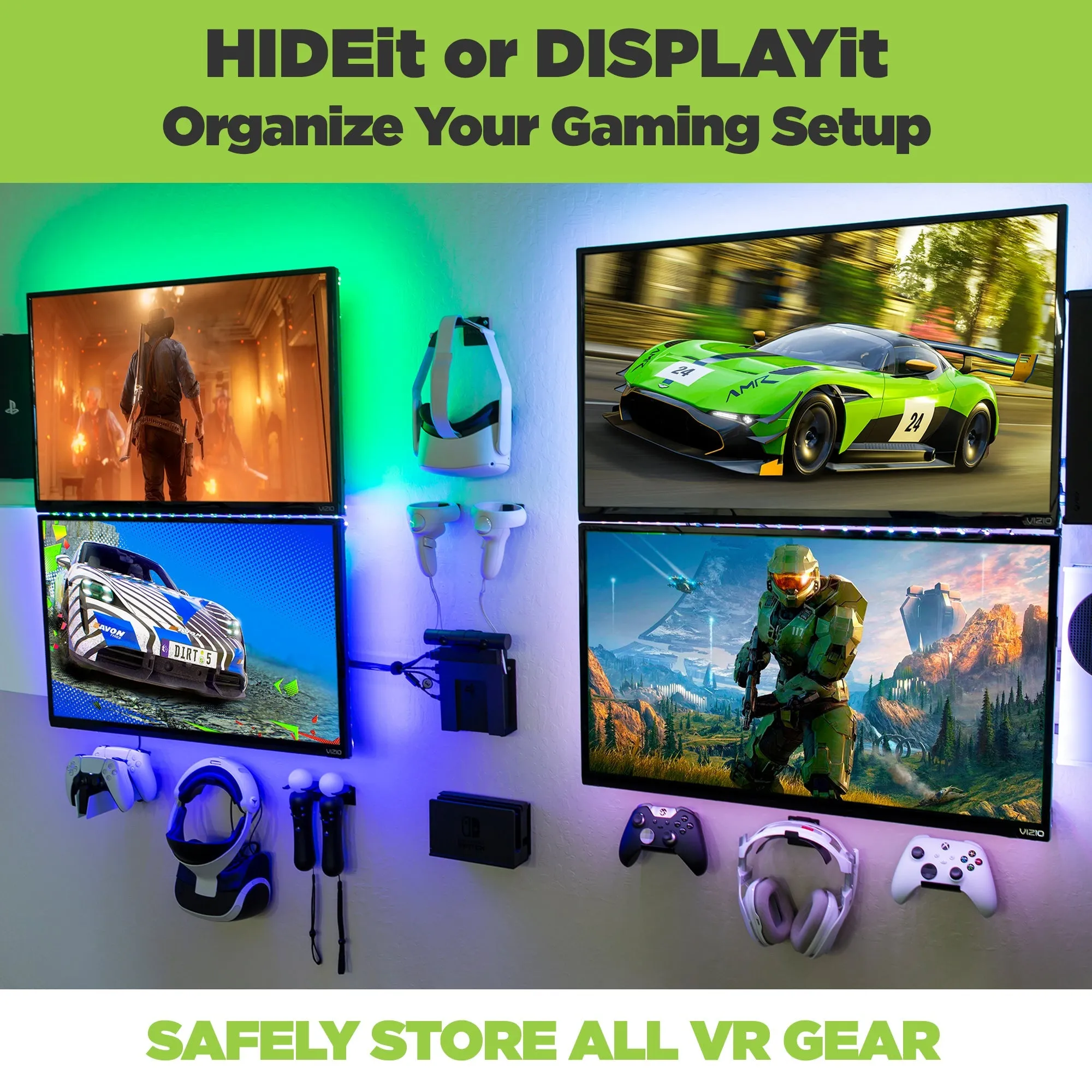 HIDEit Oculus | Oculus Quest 2 Wall Mount Bundle